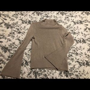 Bell sleeve mock turtle neck